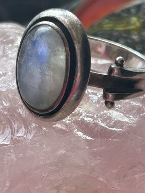 Vintage Signed Nicky Butler Sterling Silver 925 & Moonstone Ring, Size 7
